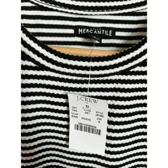 J. Crew Mercantile Striped Short-Sleeve‎ Structured Knit Dress Size Small - Picture 10 of 12